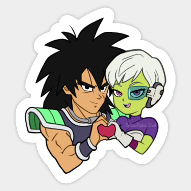 Broly And Cheelai Dragon Ball Super Sticker Teepublic 4156